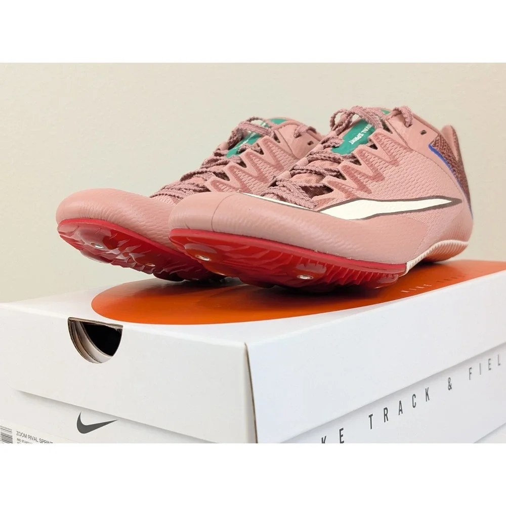 Nike Zoom Rival Sprint Track Spikes M9/W10.5 Red Stardust Pale Ivory HQ2061-600